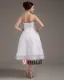 Mode D'applique De Satin Sans Bretelles Mini Robes De Mariage De The Longueur