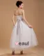 Flowers Applique Tulle Sweetheart Sleeveless Short Mini Wedding Dresses