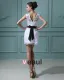 Fleurs Manche De Lacet Bateau Mini Robes De Mariée Courte