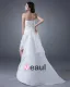 Haut Bas Satin Perlant Applique Mariée Robes De Mariage De Robe