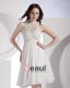 Creux-out Organza Dentelle Mousseline Mini Robe De Mariage Nuptiale De Robe Licou