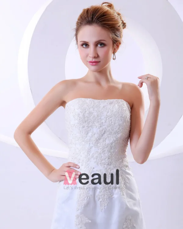 Volants En Dentelle Bustier De Mariée Robe De Mariée En Robe Courte