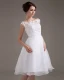 Lace Sash Jewel Short Bridal Gown Wedding Dress