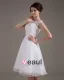 Lace Sash Jewel Short Bridal Gown Wedding Dress