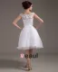 Lace Sash Jewel Short Bridal Gown Wedding Dress