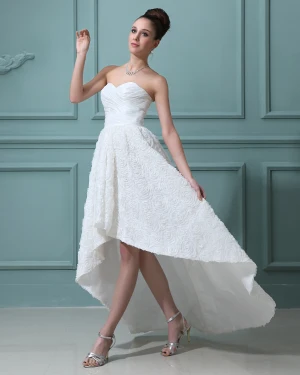 Amoureux De Lacet Mini Robes De Mariage Asymetriques