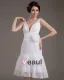 V-Neck Lace Handmade Flower Mini Wedding Dresses