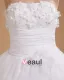 Yarn Satin Strapless Knee Length Mini Wedding Dresses