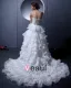Fil Asymetrique Volants Bretelles Mariée Courtes Robes De Mariage De Robe
