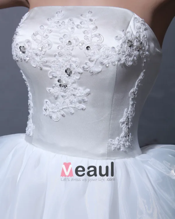 Fil Asymetrique Volants Bretelles Mariée Courtes Robes De Mariage De Robe