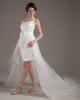Yarn One Shoulder Ruffle Asymmetric Short Bridal Gown Wedding Dresses