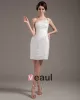 Yarn One Shoulder Ruffle Asymmetric Short Bridal Gown Wedding Dresses