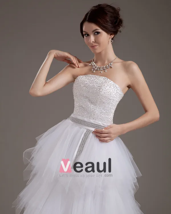 Bustier De Fils Volants Courtes Robes De Mariage Nuptiales De Robe