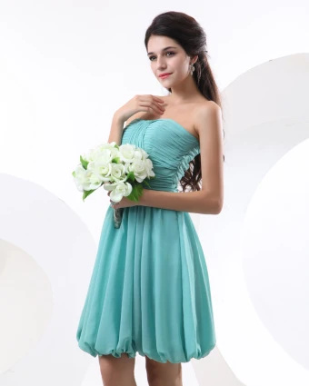 A Lijn Strapless Chiffon Bruidsmeisjes Jurken