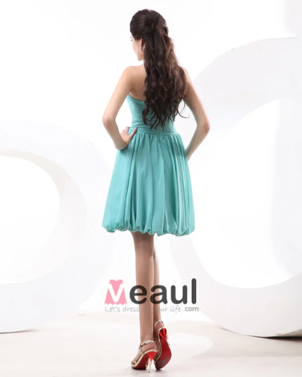 A-line Strapless Chiffon Bridesmaid Dress
