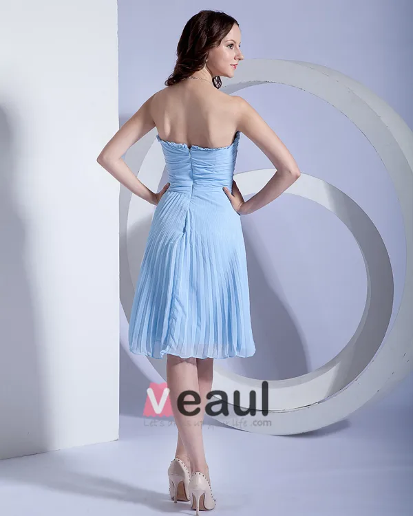 Chiffon Knee Length Bridesmaid Dress Gown