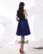 Chiffon One Shoulder Hand Flower Ruffles Bridesmaid Dress Gown