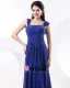 Chiffon Ruffle Shoulder Straps Floor Length Bridesmaid Dress Gown