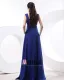 Chiffon Ruffle Shoulder Straps Floor Length Bridesmaid Dress Gown