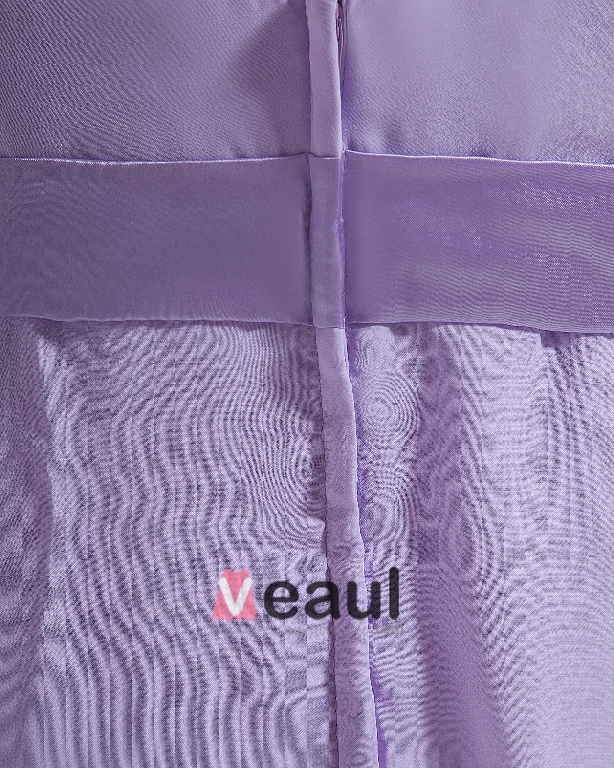 Blauwe bloemen korset chiffon lange bruidsmeisje jurk met split