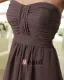 Chiffon Kjaereste Halsen Sash Knelange Brudepikekjoler