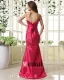 Empire Strapless Floor Length Taffeta Bridesmaid Dress