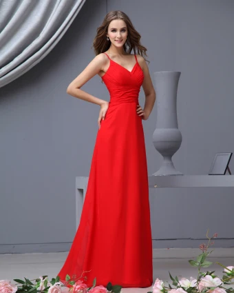 Imperium Schatz Bodenlangen Chiffon Brautjungfernkleider