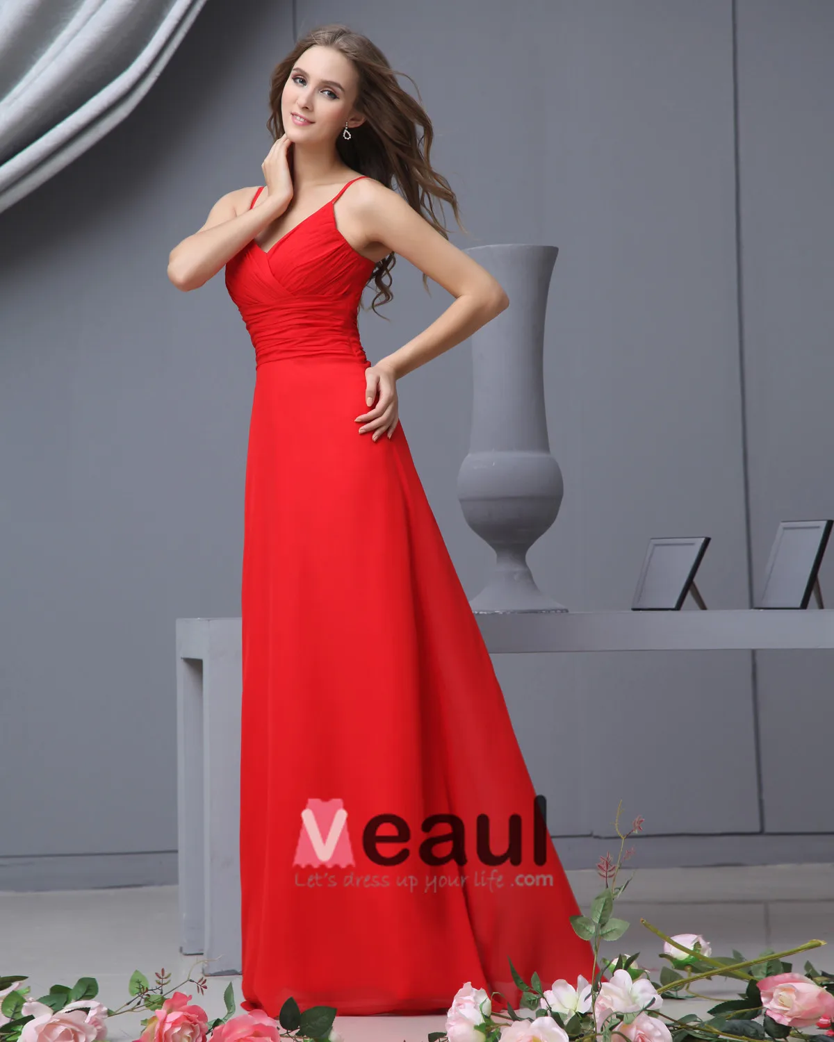 Imperium Kjaereste Gulv Lengde Chiffon Brudepikekjoler