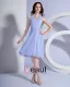 Ruffle Halter Knee Length Chiffon Bridesmaid Dress Gown