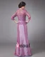 Beautiful V-Neck Floor Length Taffeta Lace Bead Mothers of Bride Dress