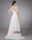 Mousseline De Soie Applique V-cou Longueur Cheville Meres De Clients Robe De Mariée