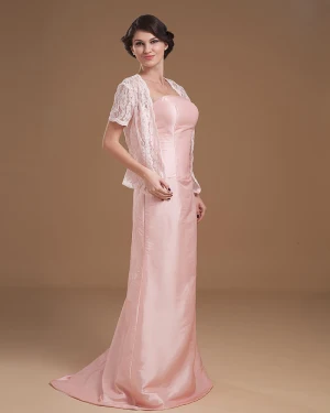 Chiffon Blonder Ruffle V Hals Ankel Lengde Modre Av Bruden Gjester Kjole