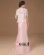 Chiffon Lace Ruffle V-neck Ankle Length Mothers of Bride Guests Dress