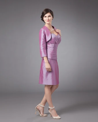 Gorgeous Sweetheart Knee Length Taffeta Mother Of The Bride Dress