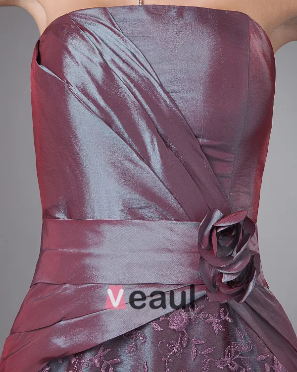 Stylish Square Knee Length Taffeta Lace Beading Mothers of Bride Guests Dresses