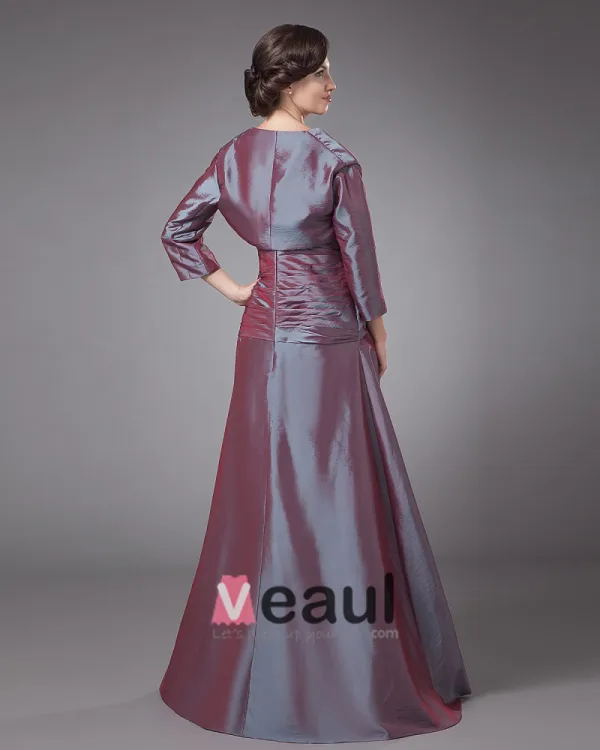 Taffeta Applique Spaghetti Strap Mothers of Bride Dresses