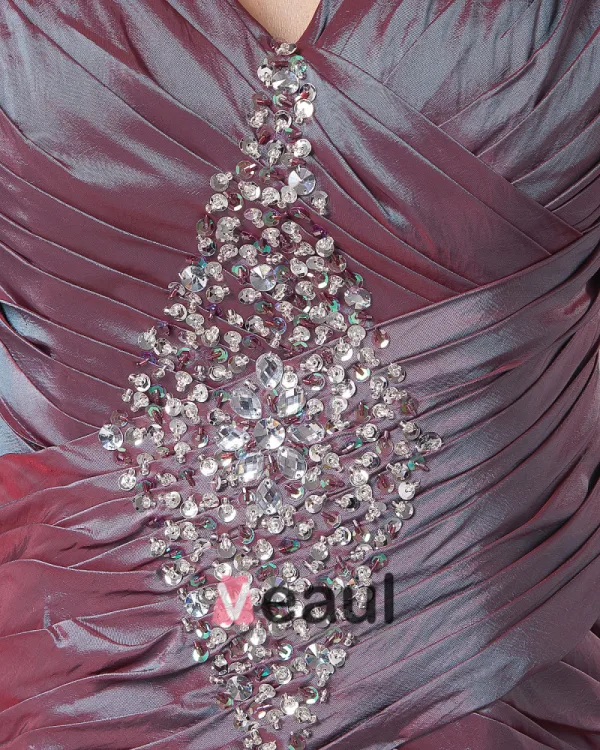 Taffeta Applique Spaghetti Strap Mothers of Bride Dresses