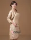 Wonderful Square Knee Length Satin Beading Mothers of Bride Special Guests Dress