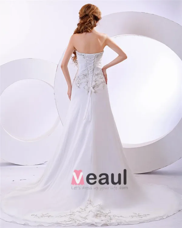 Train Robe De Robe De Mariée Bustier Sans Manches