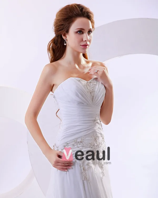 Train Robe De Robe De Mariée Bustier Sans Manches
