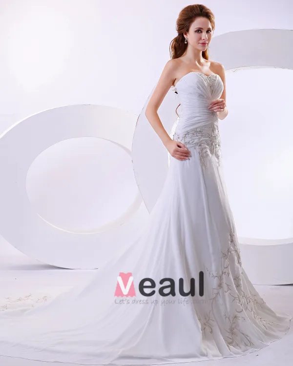 Train Robe De Robe De Mariée Bustier Sans Manches