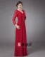 Durable V-Neck Floor Length Chiffon Mothers of Bride Special Guests Dress