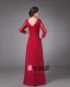 Durable V-Neck Floor Length Chiffon Mothers of Bride Special Guests Dress