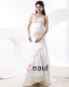 Charmeuse Strapless Ruffle Beading Floor Length Women Evening Dress
