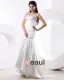 Charmeuse Strapless Ruffle Beading Floor Length Women Evening Dress