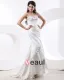 Charmeuse Strapless Ruffle Beading Floor Length Women Evening Dress