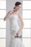 Tulle Applique Beading Court Train Strapless Mermaid Wedding Dress