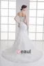Tulle Applique Beading Court Train Strapless Mermaid Wedding Dress