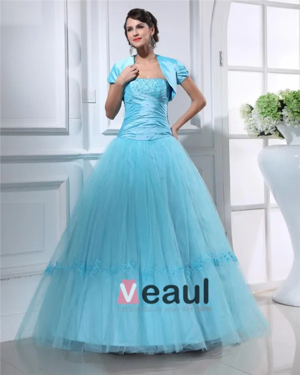Robe De Boule De Longueur De Plancher De Satin Robe De Bal