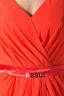 Chiffon V Neck Epaulet Short Sleeve Ruffle Zipper Floor Length Celebrity Dress